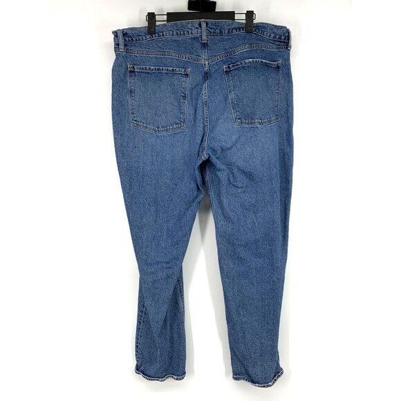 Old Navy Jeans High Rise Slouchy Straight Button Fly Blue Denim - Picture 6 of 9